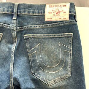 True Religion jeans NWT w34 l32 GENO relaxed slim dark smoky wash